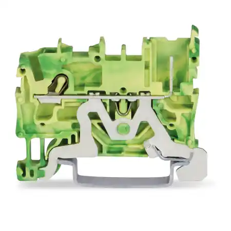 1-conductor/1-pin ground carrier terminal block; suitable for Ex nA applications; for DIN-rail 35 x 15 and 35 x 7.5; 2.5 mm²; Push-in CAGE CLAMP®; 2,50 mm²; green-yellow Wago Plată sigură