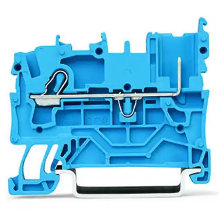 1-conductor/1-pin carrier terminal block; suitable for Ex nA applications; for DIN-rail 35 x 15 and 35 x 7.5; 2.5 mm²; Push-in CAGE CLAMP®; 2,50 mm²; blue Wago Lichidare de stoc