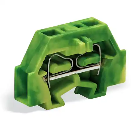 2-conductor end terminal block; without push-buttons; without protruding snap-in mounting foot; for terminal strips with snap-in mounting feet; 1.5 mm²; CAGE CLAMP®; 1,50 mm²; green-yellow Wago Reducere de preț