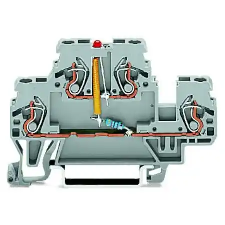 Vezi acum Component terminal block; double-deck; LED (red); 24 VDC; for DIN-rail 35 x 15 and 35 x 7.5; 2.5 mm²; CAGE CLAMP®; 2,50 mm²; gray Wago