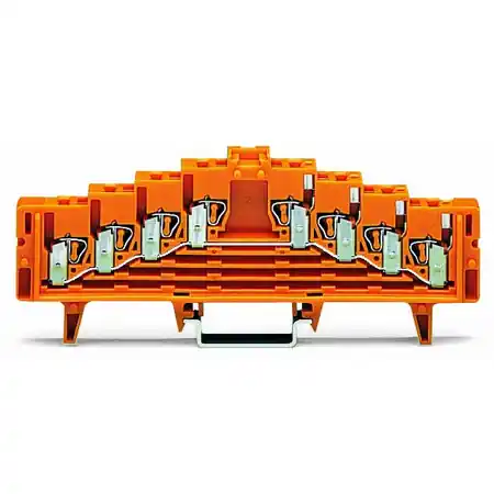 4-level same potential terminal block; for 35 x 15 mounting rail; 1,50 mm²; orange Wago Ieftin