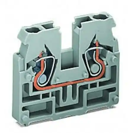 2-conductor end terminal block; suitable for Ex i applications; without push-buttons; without snap-in mounting foot; 2.5 mm²; CAGE CLAMP®; 2,50 mm²; blue Wago Reducere specială