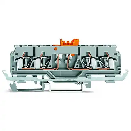 4-conductor disconnect/test terminal block; with shield contact; with test port; for DIN-rail 35 x 15 and 35 x 7.5; 2.5 mm²; CAGE CLAMP®; 2,50 mm²; orange Wago Ofertă