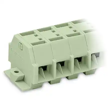 4-conductor terminal strip; suitable for Ex e II applications; 6-pole; without push-buttons; with snap-in mounting feet; for plate thickness 0.6 - 1.2 mm; Fixing hole 3.5 mm Ø; 4 mm²; CAGE CLAMP®; 4,00 mm²; light gray Wago Livrare gratuită