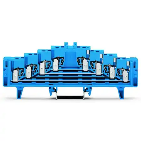 4-level terminal block for matrix patching; for 35 x 15 mounting rail; 1,50 mm²; blue Wago Ofertă de sezon
