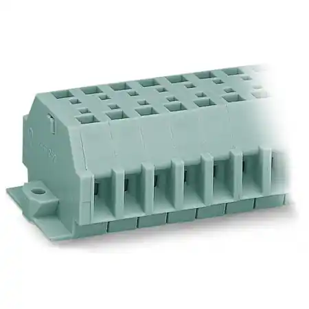 2-conductor terminal strip; 9-pole; without push-buttons; with snap-in mounting feet; for plate thickness 0.6 - 1.2 mm; Fixing hole 3.5 mm Ø; 4 mm²; CAGE CLAMP®; 4,00 mm²; gray Wago Ultima șansă