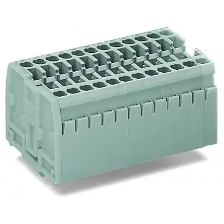 Transport gratuit Terminal strip; 5-pole; without push-buttons; with snap-in mounting feet; for plate thickness 0.6 - 1.2 mm; Fixing hole 3.5 + 0.1 mm Ø; 2.5 mm²; CAGE CLAMP®; 2,50 mm²; gray Wago