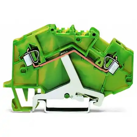2-conductor ground terminal block; 2.5 mm²; suitable for Ex e II applications; center marking; for DIN-rail 35 x 15 and 35 x 7.5; CAGE CLAMP®; 2,50 mm²; green-yellow Wago Ofertă