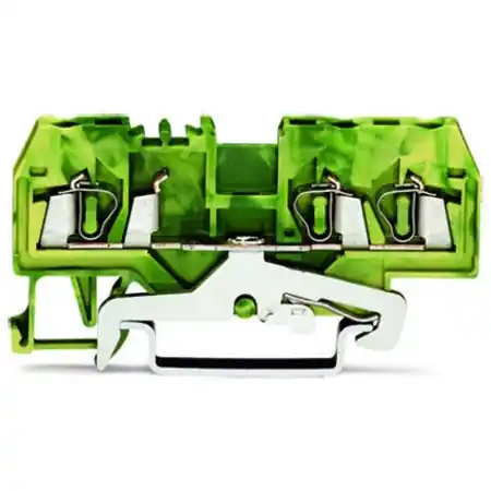3-conductor ground terminal block; 2.5 mm²; center marking; for DIN-rail 35 x 15 and 35 x 7.5; CAGE CLAMP®; 2,50 mm²; green-yellow Wago Livrare expres