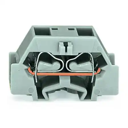 4-conductor terminal block; without push-buttons; with fixing flange; for screw or similar mounting types; Fixing hole 3.2 mm Ø; 2.5 mm²; CAGE CLAMP®; 2,50 mm²; gray Wago Reducere extra