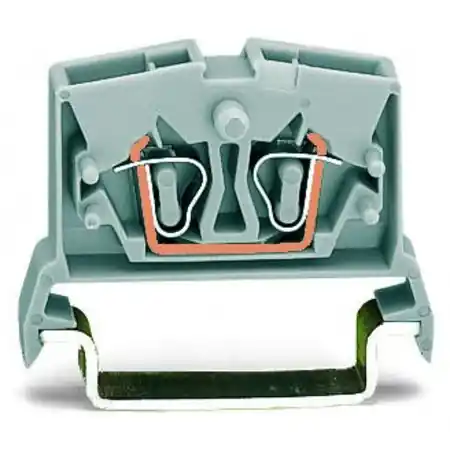 2-conductor miniature through terminal block; 2.5 mm²; with test option; center marking; for DIN-rail 35 x 15 and 35 x 7.5; CAGE CLAMP®; 2,50 mm²; gray Wago Reducere de preț