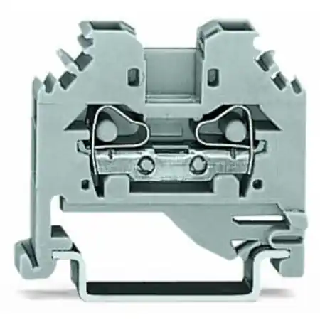 2-conductor through terminal block; 4 mm²; lateral marker slots; for DIN-rail 35 x 15 and 35 x 7.5; CAGE CLAMP®; 4,00 mm²; gray Wago Ofertă