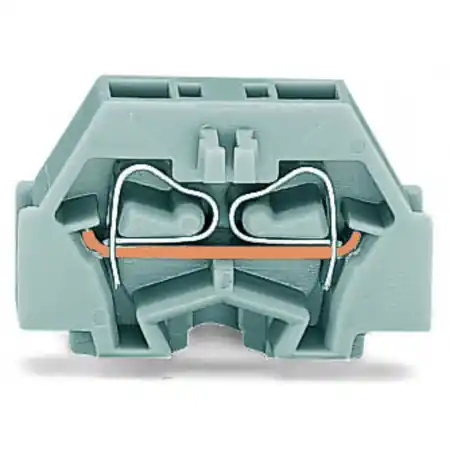 2-conductor terminal block; without push-buttons; with fixing flange; for screw or similar mounting types; Fixing hole 3.2 mm Ø; can be commoned with adjacent jumpers and staggered jumpers; CAGE CLAMP®; 1,50 mm²; gray Wago Discount