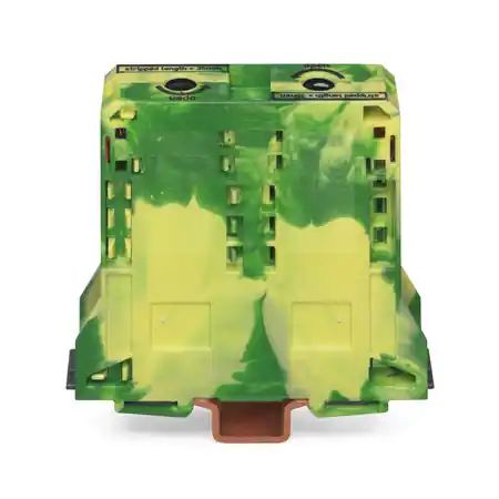 2-conductor ground terminal block; 95 mm²; lateral marker slots; only for DIN 35 x 15 rail; 2.3 mm thick; copper; POWER CAGE CLAMP; 95,00 mm²; green-yellow Wago Reduceri