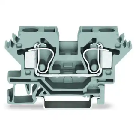 2-conductor through terminal block; 10 mm²; suitable for Ex e II applications; lateral marker slots; for DIN-rail 35 x 15 and 35 x 7.5; CAGE CLAMP®; 10,00 mm²; light gray Wago Livrare gratuită