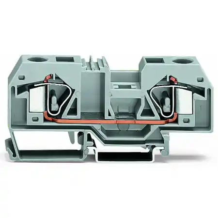 2-conductor through terminal block; 16 mm²; center marking; for DIN-rail 35 x 15 and 35 x 7.5; CAGE CLAMP®; 16,00 mm²; gray Wago Doar azi