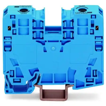 2-conductor through terminal block; 35 mm²; lateral marker slots; only for DIN 35 x 15 rail; POWER CAGE CLAMP; 35,00 mm²; blue Wago Reducere specială