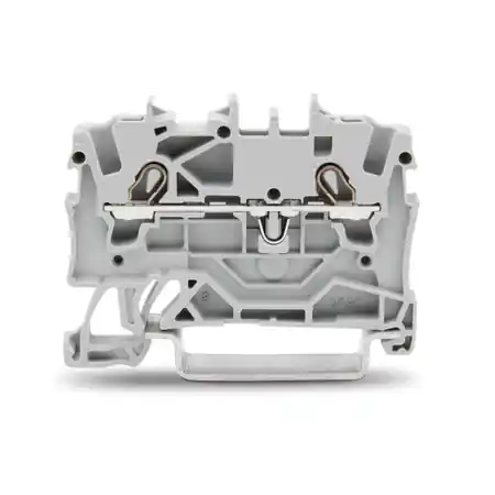 2-conductor through terminal block; 1.5 mm²; suitable for Ex e II applications; side and center marking; for DIN-rail 35 x 15 and 35 x 7.5; Push-in CAGE CLAMP®; 1,50 mm²; gray Wago Ofertă de sezon