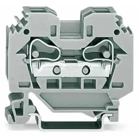 2-conductor through terminal block; 10 mm²; lateral marker slots; for DIN-rail 35 x 15 and 35 x 7.5; CAGE CLAMP®; 10,00 mm²; gray Wago Retur ușor