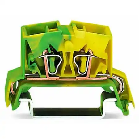 4-conductor Mini rail-mount terminal block; 2.5 mm²; center marking; for DIN-rail 35 x 15 and 35 x 7.5; CAGE CLAMP®; 2,50 mm²; green-yellow Wago Ultima șansă