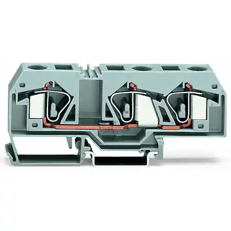 3-conductor through terminal block; 16 mm²; center marking; for DIN-rail 35 x 15 and 35 x 7.5; CAGE CLAMP®; 16,00 mm²; gray Wago Chilipir