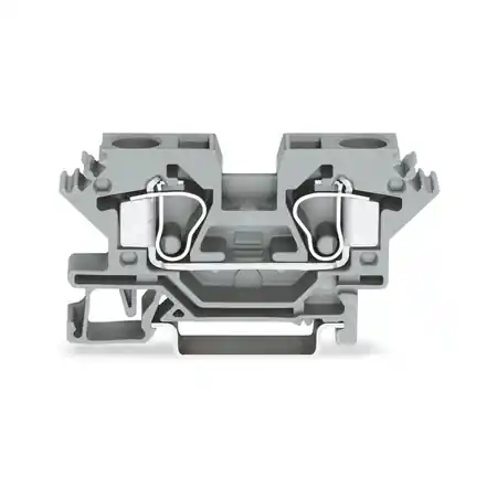 2-conductor through terminal block; 10 mm²; lateral marker slots; for DIN-rail 35 x 15 and 35 x 7.5; CAGE CLAMP®; 10,00 mm²; gray Wago Super ofertă