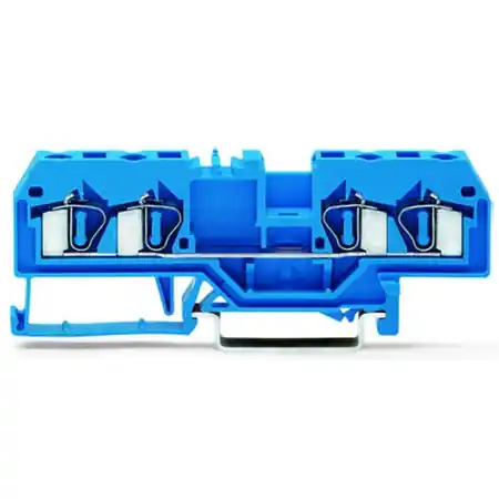 4-conductor through terminal block; 4 mm²; suitable for Ex i applications; center marking; for DIN-rail 35 x 15 and 35 x 7.5; CAGE CLAMP®; 4,00 mm²; blue Wago Plată sigură