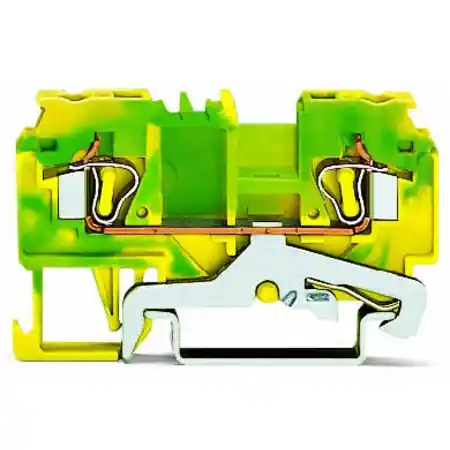 2-conductor ground terminal block; 4 mm²; side and center marking; for DIN-rail 35 x 15 and 35 x 7.5; CAGE CLAMP®; 4,00 mm²; green-yellow Wago Ofertă limitată