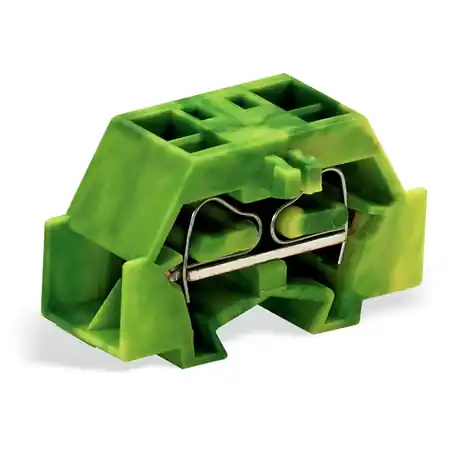 4-conductor terminal block; without push-buttons; with fixing flange; for screw or similar mounting types; Fixing hole 3.2 mm Ø; 2.5 mm²; CAGE CLAMP®; 2,50 mm²; green-yellow Wago Cel mai vândut