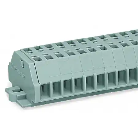 2-conductor terminal strip; 6-pole; without push-buttons; with fixing flanges; for screw or similar mounting types; Fixing hole 3.2 mm Ø; 1.5 mm²; CAGE CLAMP®; 1,50 mm²; gray Wago Vezi acum