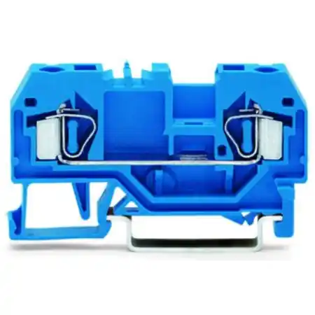 2-conductor through terminal block; 4 mm²; suitable for Ex i applications; center marking; for DIN-rail 35 x 15 and 35 x 7.5; CAGE CLAMP®; 4,00 mm²; blue Wago Vezi acum
