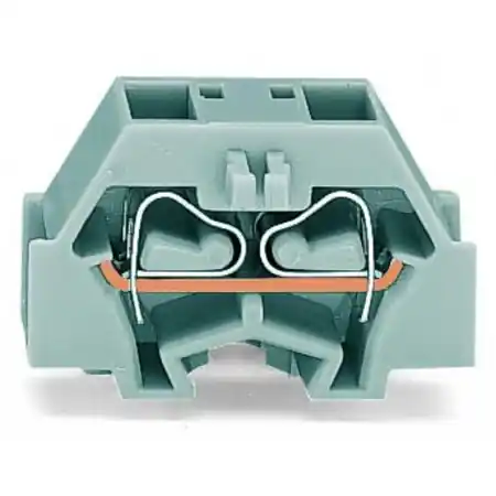 4-conductor terminal block; without push-buttons; with fixing flange; for screw or similar mounting types; Fixing hole 3.2 mm Ø; can be commoned with adjacent jumpers and staggered jumpers; CAGE CLAMP®; 1,50 mm²; orange Wago Preț promoțional