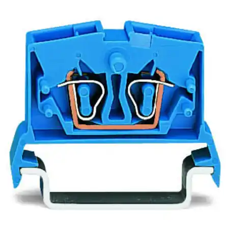 2-conductor miniature through terminal block; 2.5 mm²; with test option; suitable for Ex i applications; center marking; for DIN-rail 35 x 15 and 35 x 7.5; CAGE CLAMP®; 2,50 mm²; blue Wago Discount