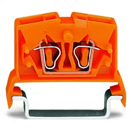 2-conductor miniature through terminal block; 2.5 mm²; with test option; center marking; for DIN-rail 35 x 15 and 35 x 7.5; CAGE CLAMP®; 2,50 mm²; orange Wago Cumpără online