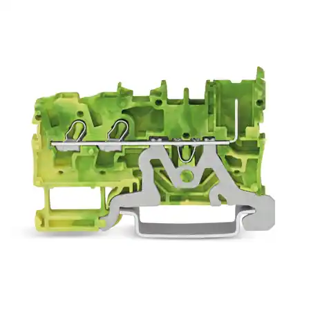 2-conductor/1-pin ground carrier terminal block; for DIN-rail 35 x 15 and 35 x 7.5; 2.5 mm²; Push-in CAGE CLAMP®; 2,50 mm²; green-yellow Wago Ofertă specială