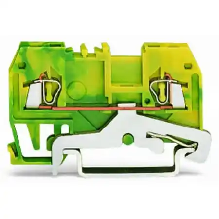 2-conductor ground terminal block; 1.5 mm²; center marking; for DIN-rail 35 x 15 and 35 x 7.5; CAGE CLAMP®; 1,50 mm²; green-yellow Wago Preferatul clienților