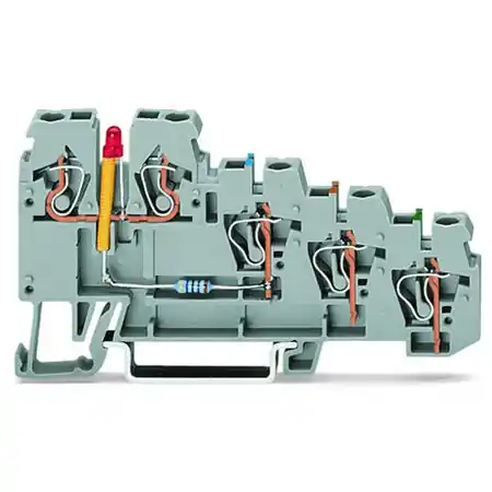 4-conductor sensor terminal block; LED (red); for PNP-(high-side) switching sensors; 2.5 mm²; CAGE CLAMP®; 2,50 mm²; gray Wago Ultima șansă