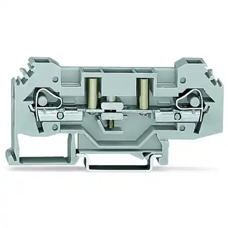 2-conductor disconnect/test terminal block; with test option; for 4 mm Ø test plugs; for DIN-rail 35 x 15 and 35 x 7.5; 6 mm²; CAGE CLAMP®; 6,00 mm²; gray Wago Ultima șansă