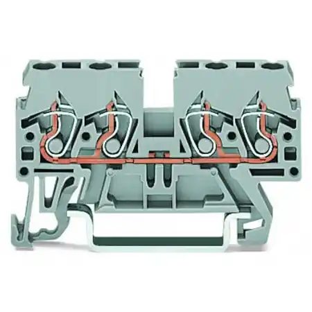 4-conductor through terminal block; 2.5 mm²; side and center marking; for DIN-rail 35 x 15 and 35 x 7.5; CAGE CLAMP®; 2,50 mm²; orange Wago Preț mic