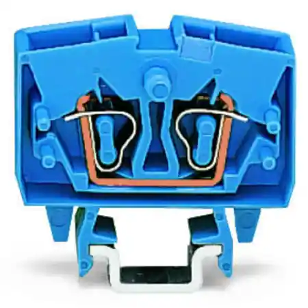 2-conductor miniature through terminal block; 2.5 mm²; with test option; suitable for Ex i applications; center marking; for DIN-15 rail; CAGE CLAMP®; 2,50 mm²; blue Wago Comandă acum