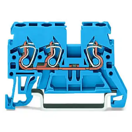 3-conductor through terminal block; 2.5 mm²; suitable for Ex i applications; side and center marking; for DIN-rail 35 x 15 and 35 x 7.5; CAGE CLAMP®; 2,50 mm²; blue Wago Ultima șansă