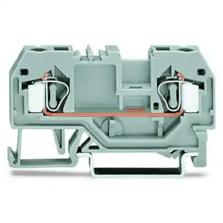 2-conductor through terminal block; 4 mm²; center marking; for DIN-rail 35 x 15 and 35 x 7.5; CAGE CLAMP®; 4,00 mm²; yellow Wago Retur gratuit