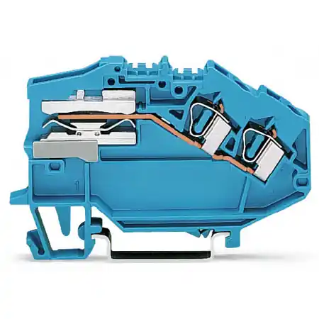 2-conductor N-disconnect terminal block; 4 mm²; CAGE CLAMP®; 4,00 mm²; blue Wago Ofertă