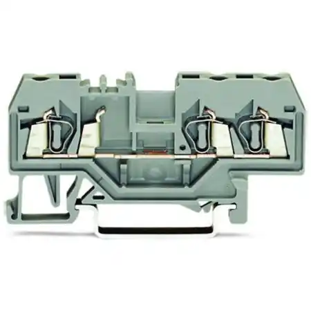 3-conductor through terminal block; 2.5 mm²; center marking; for DIN-rail 35 x 15 and 35 x 7.5; CAGE CLAMP®; 2,50 mm²; red Wago Retur ușor