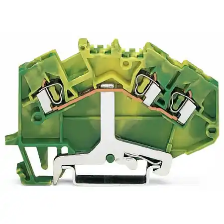 3-conductor ground terminal block; 2.5 mm²; center marking; for DIN-rail 35 x 15 and 35 x 7.5; CAGE CLAMP®; 2,50 mm²; green-yellow Wago Preferatul clienților