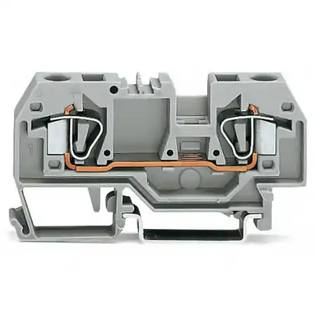 2-conductor through terminal block; 6 mm²; center marking; for DIN-rail 35 x 15 and 35 x 7.5; CAGE CLAMP®; 6,00 mm²; orange Wago Preț mic