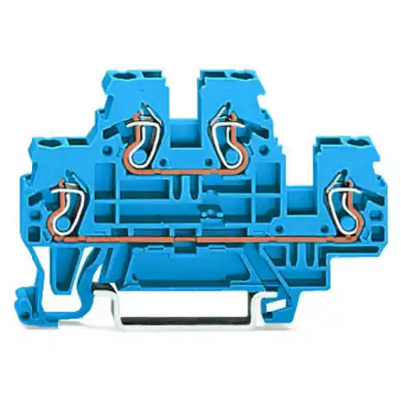 Vezi acum Double-deck terminal block; Through/through terminal block; N/N; suitable for Ex i applications; for DIN-rail 35 x 15 and 35 x 7.5; 2.5 mm²; CAGE CLAMP®; 2,50 mm²; blue Wago