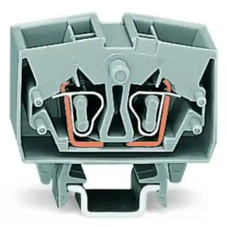 4-conductor miniature through terminal block; 2.5 mm²; with test option; center marking; for DIN-15 rail; CAGE CLAMP®; 2,50 mm²; orange Wago Nu rata