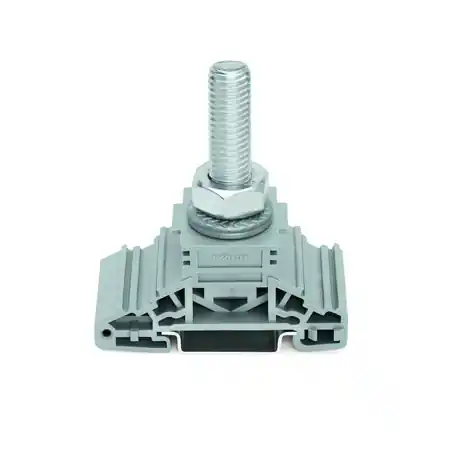 Vezi acum Stud terminal block; lateral marker slots; for DIN-rail 35 x 15 and 35 x 7.5; 1 stud, M12; 120,00 mm²; gray Wago