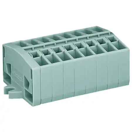 2-conductor terminal strip; 8-pole; without push-buttons; with fixing flanges; for screw or similar mounting types; Fixing hole 3.2 mm Ø; 2.5 mm²; CAGE CLAMP®; 2,50 mm²; gray Wago Ofertă exclusivă